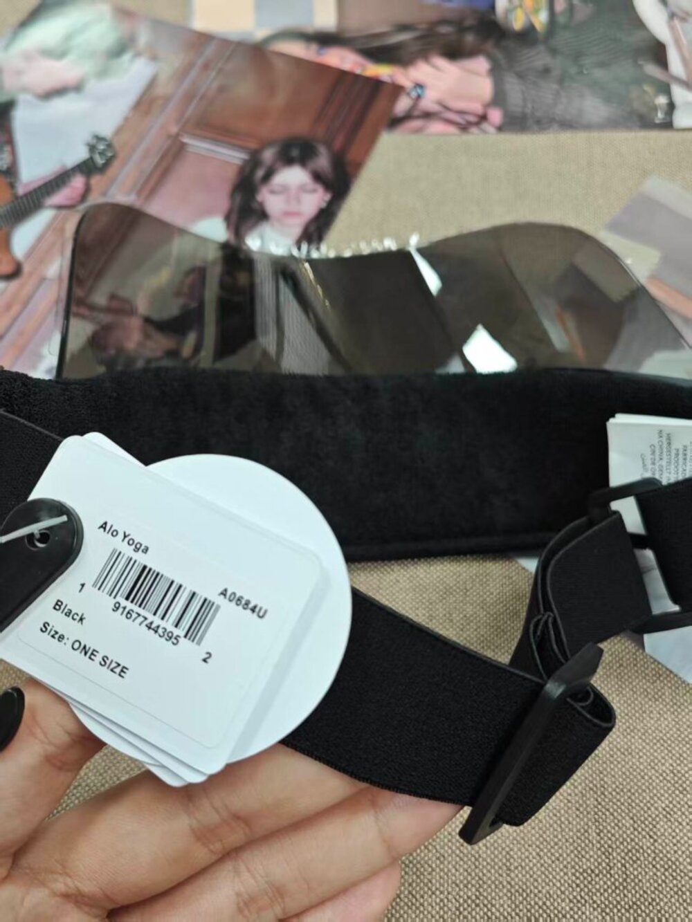 Alo Yoga Airlift Solar Visor Black Tennis Golf Cap 💕💕 Brand New Activewear - Picture 4 of 4